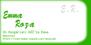 emma roza business card